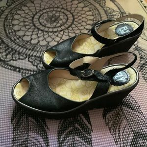Fly London black sandals